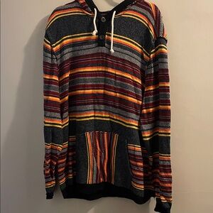 American Eagle Outfitters Multicolor Striped Hoodie